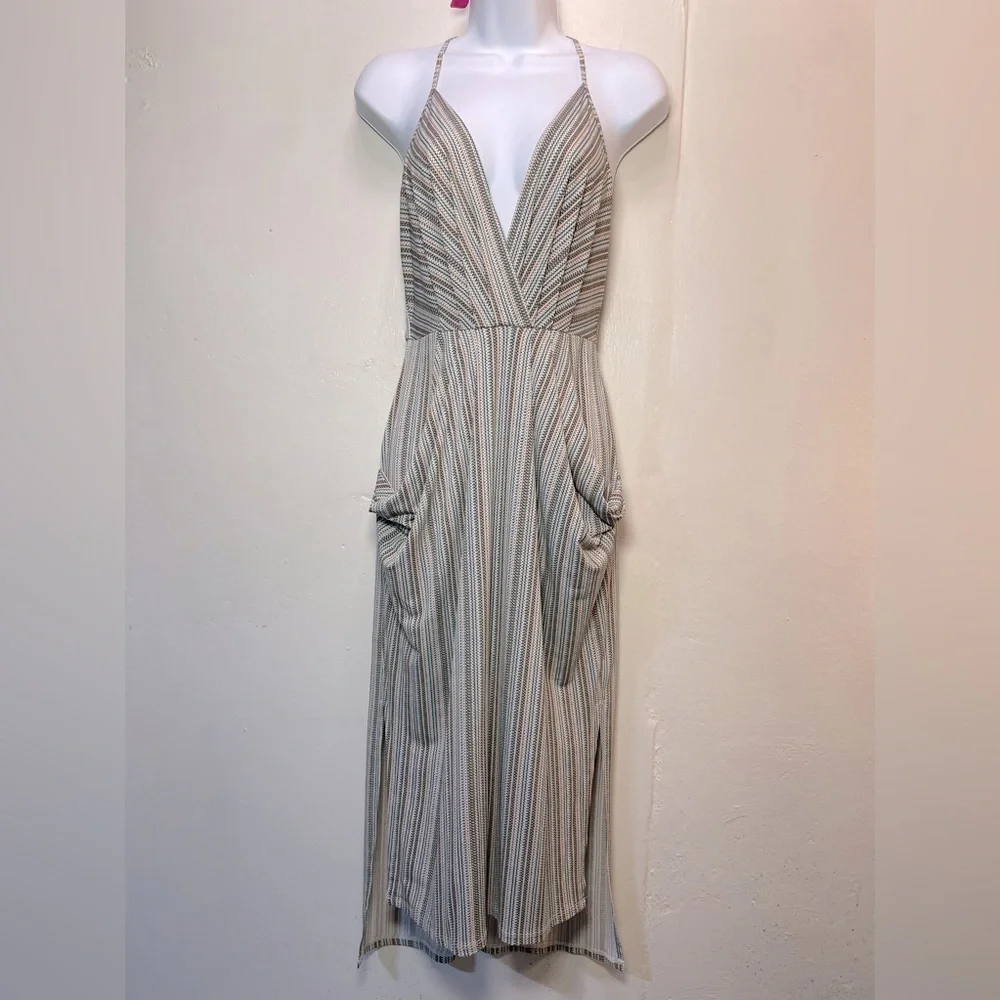 #0136 BCBGeneration Draped Crossover Sundress with Pockets -XS - Picture 1 of 7